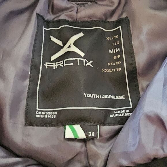 Youth Arctix Snow Pants Medium Boys Waterproof Ski Snowboard Black Winter Gear - Picture 4 of 4